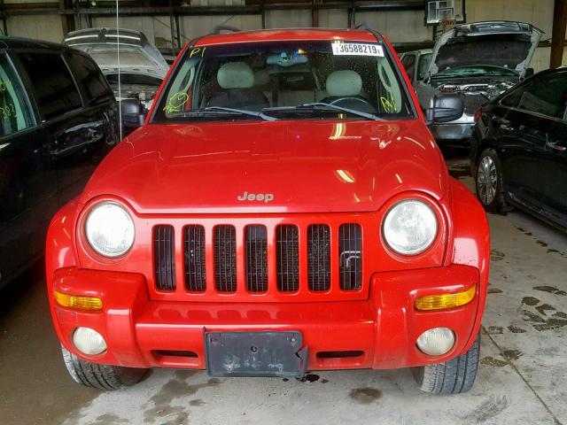 1J4GL58K93W528852 - 2003 JEEP LIBERTY LI RED photo 9