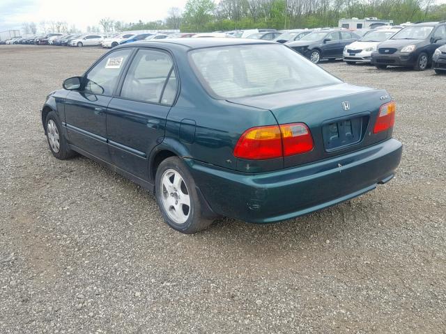 2HGEJ6616YH543545 - 2000 HONDA CIVIC BASE GREEN photo 3