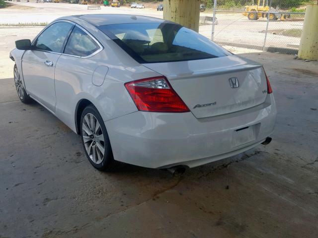 1HGCS22899A003509 - 2009 HONDA ACCORD EXL WHITE photo 3