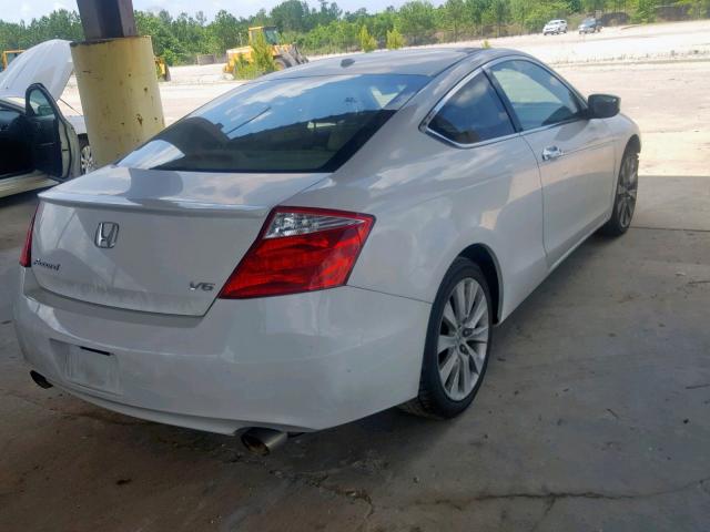 1HGCS22899A003509 - 2009 HONDA ACCORD EXL WHITE photo 4