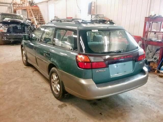 4S3BH6752Y7655480 - 2000 SUBARU LEGACY OUT GREEN photo 3