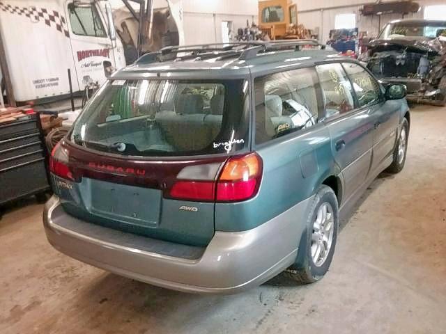 4S3BH6752Y7655480 - 2000 SUBARU LEGACY OUT GREEN photo 4