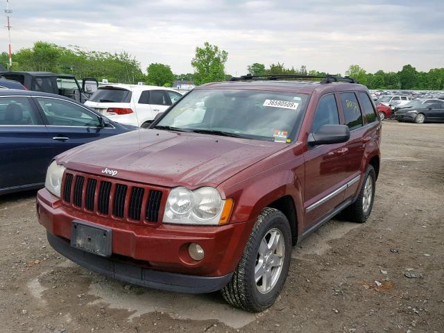 1J8GR48K07C616171 - 2007 JEEP GRAND CHER BURGUNDY photo 2