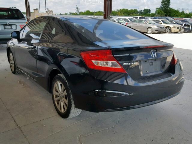 2HGFG3B08CH507363 - 2012 HONDA CIVIC EXL BLACK photo 3