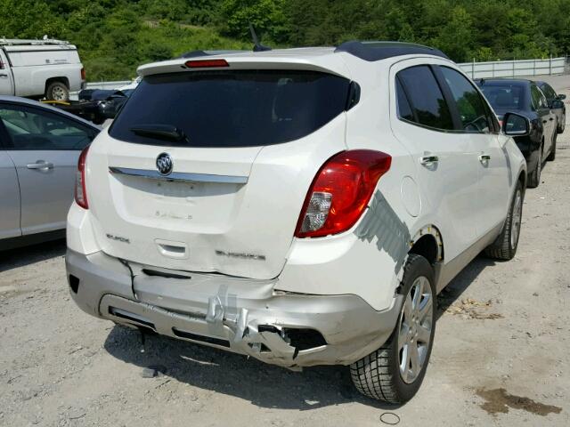 KL4CJCSB5EB695723 - 2014 BUICK ENCORE WHITE photo 4