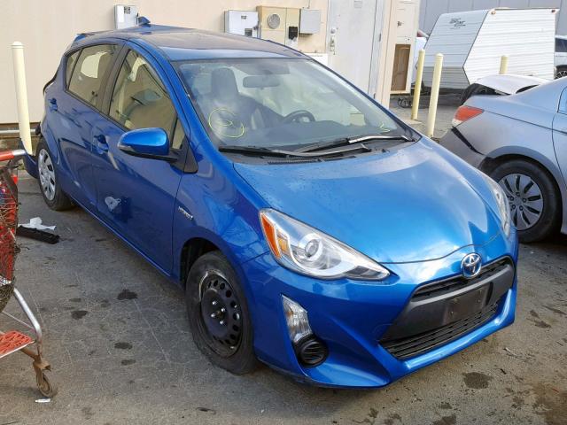 JTDKDTB36F1101276 - 2015 TOYOTA PRIUS C BLUE photo 1