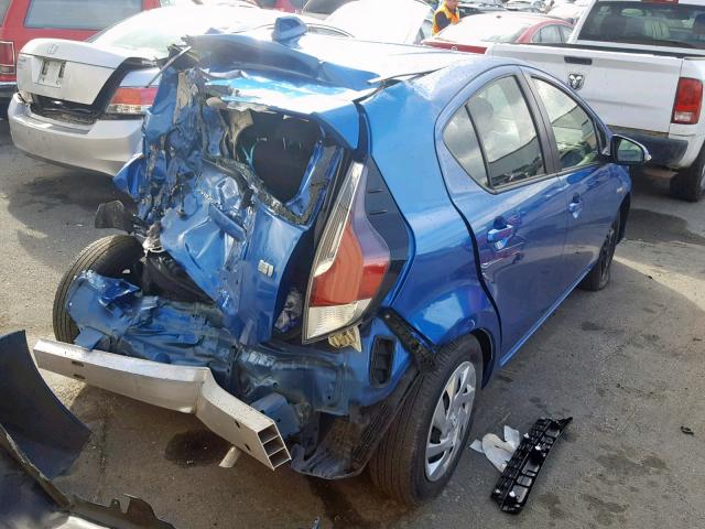 JTDKDTB36F1101276 - 2015 TOYOTA PRIUS C BLUE photo 4