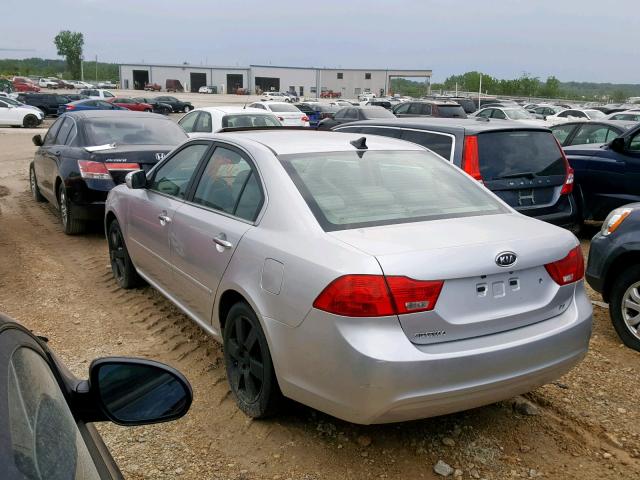 KNAGE228395312969 - 2009 KIA OPTIMA LX SILVER photo 3