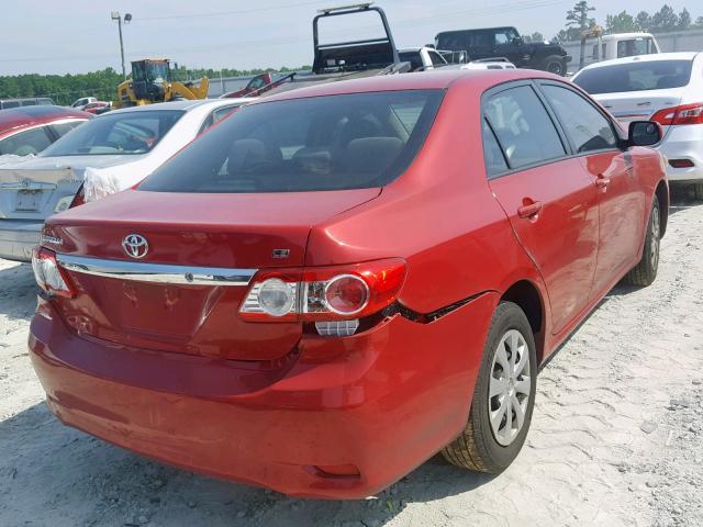 JTDBU4EE0BJ093804 - 2011 TOYOTA COROLLA BA RED photo 4