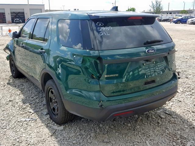 1FM5K8ARXGGB81827 - 2016 FORD EXPLORER P GREEN photo 3