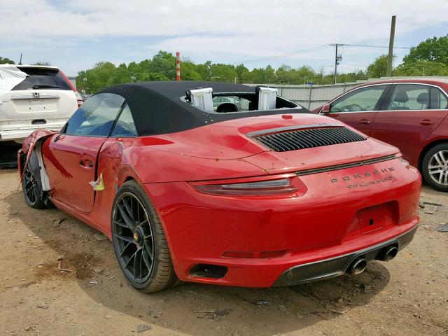 WP0CB2A91JS147949 - 2018 PORSCHE 911 CARRER RED photo 3