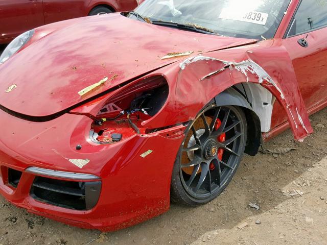 WP0CB2A91JS147949 - 2018 PORSCHE 911 CARRER RED photo 9