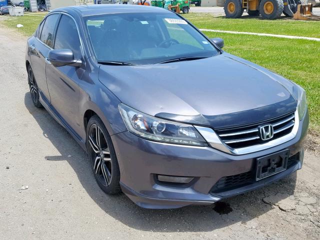 1HGCR3F82EA035627 - 2014 HONDA ACCORD EXL GRAY photo 1