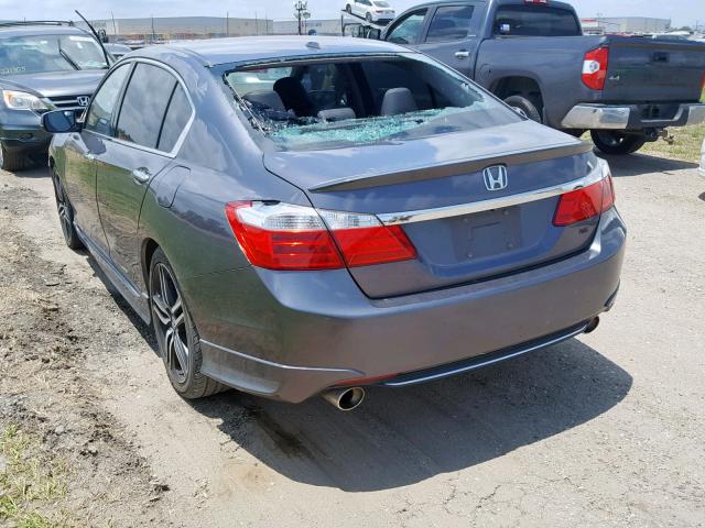 1HGCR3F82EA035627 - 2014 HONDA ACCORD EXL GRAY photo 3