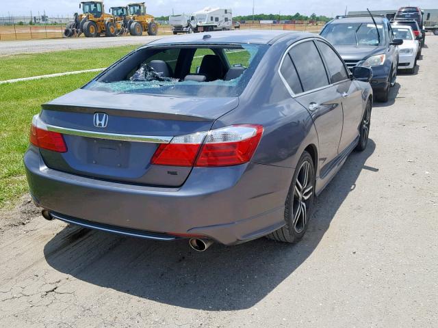 1HGCR3F82EA035627 - 2014 HONDA ACCORD EXL GRAY photo 4