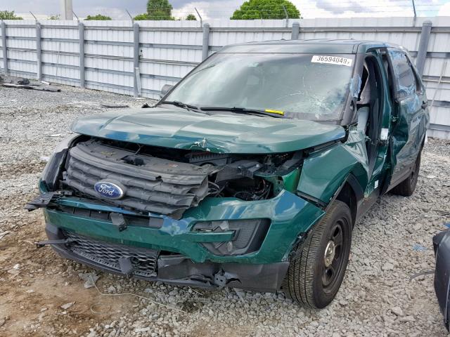 1FM5K8AR2GGB82101 - 2016 FORD EXPLORER P GREEN photo 2