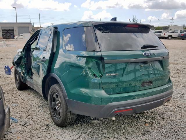 1FM5K8AR2GGB82101 - 2016 FORD EXPLORER P GREEN photo 3