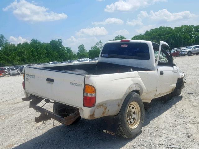 5TEPM62N74Z353713 - 2004 TOYOTA TACOMA WHITE photo 4