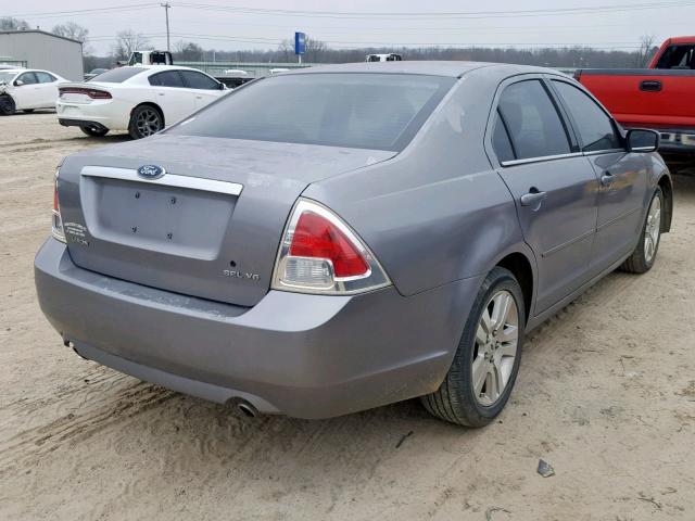 3FAFP08126R112865 - 2006 FORD FUSION SEL GRAY photo 4