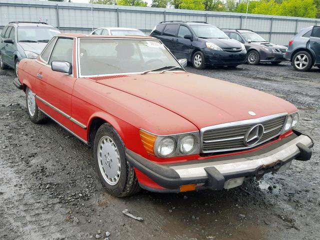 WDBBA48D6GA045628 - 1986 MERCEDES-BENZ 560 SL RED photo 1