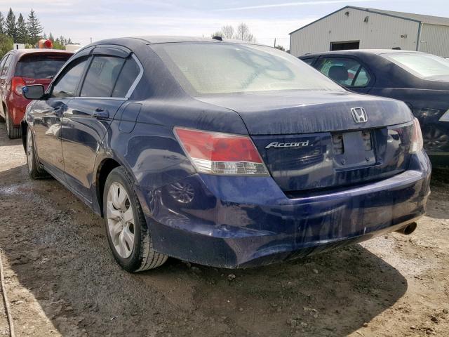 1HGCP26868A804165 - 2008 HONDA ACCORD EXL BLUE photo 3