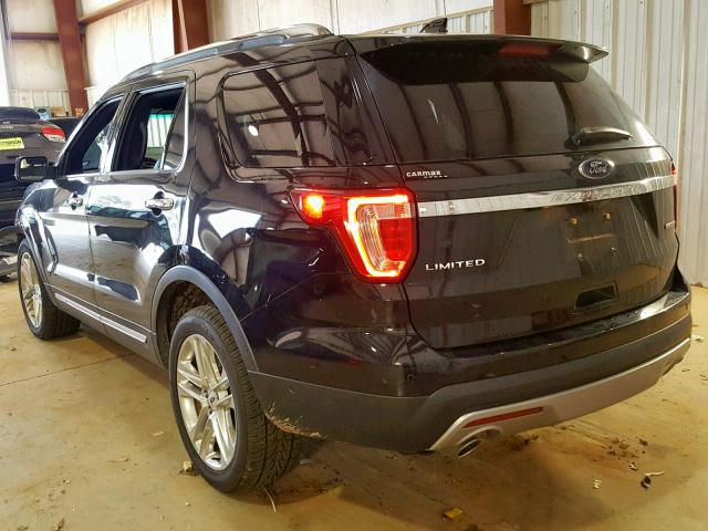 1FM5K7F82GGD10394 - 2016 FORD EXPLORER L BLACK photo 3