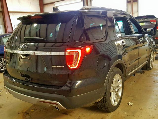 1FM5K7F82GGD10394 - 2016 FORD EXPLORER L BLACK photo 4