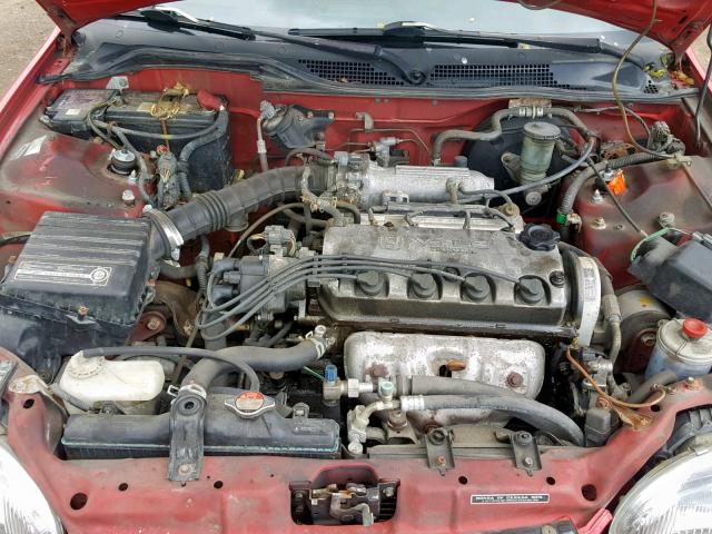 2HGEJ122XSH579411 - 1995 HONDA CIVIC EX RED photo 7