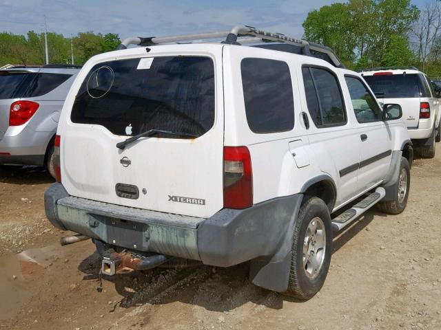 5N1ED28T31C586581 - 2001 NISSAN XTERRA XE WHITE photo 4