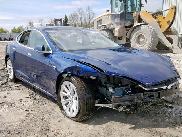 5YJSA1E25HF232192 - 2017 TESLA MODEL S أزرق صورة 1