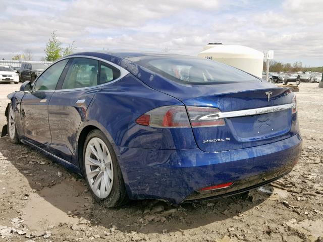 5YJSA1E25HF232192 - 2017 TESLA MODEL S أزرق صورة 3