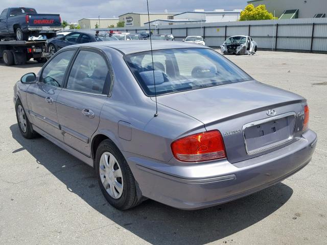 KMHWF25H35A152757 - 2005 HYUNDAI SONATA GL GRAY photo 3