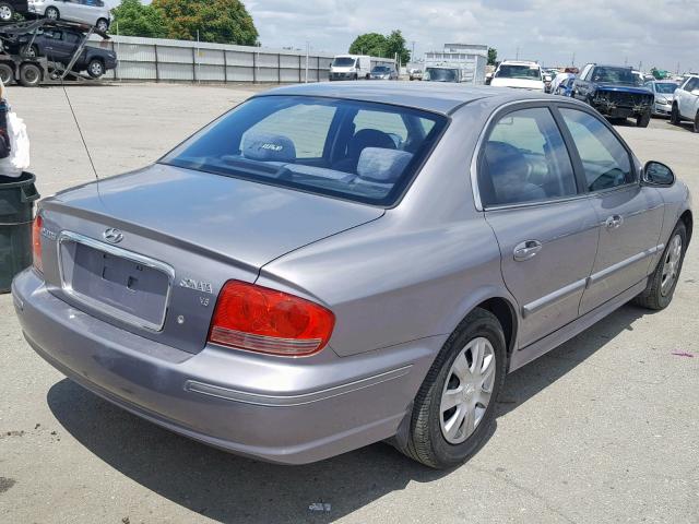 KMHWF25H35A152757 - 2005 HYUNDAI SONATA GL GRAY photo 4