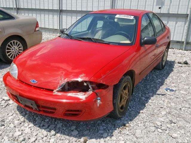 1G1JF52TX27121158 - 2002 CHEVROLET CAVALIER L RED photo 2