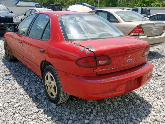 1G1JF52TX27121158 - 2002 CHEVROLET CAVALIER L RED photo 3