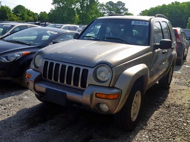 1J8GL58K44W234789 - 2004 JEEP LIBERTY LI GOLD photo 2