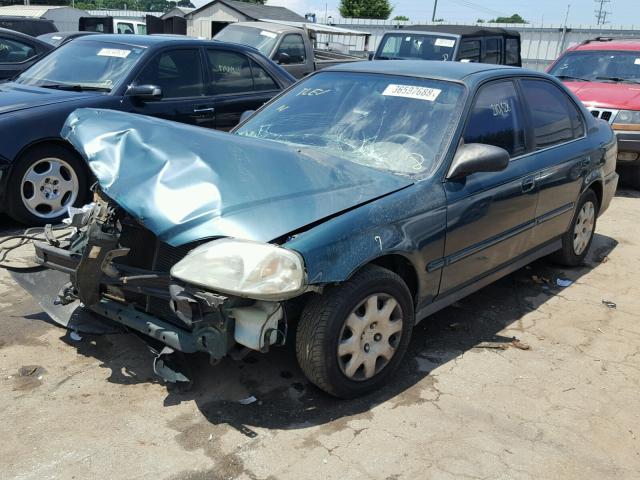 2HGEJ6612YH500501 - 2000 HONDA CIVIC BASE GREEN photo 2