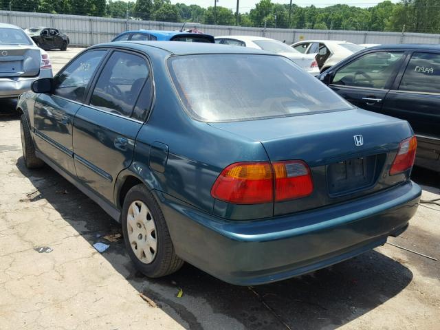 2HGEJ6612YH500501 - 2000 HONDA CIVIC BASE GREEN photo 3