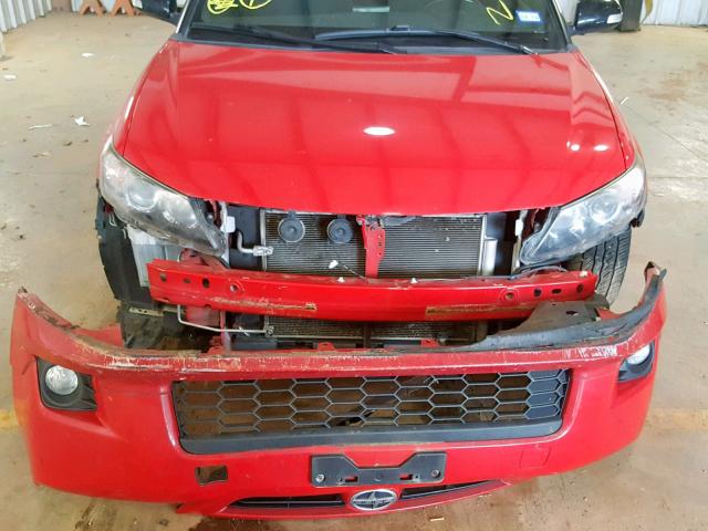 JTKJF5C75D3049510 - 2013 TOYOTA SCION TC წითელი ფოტო 9