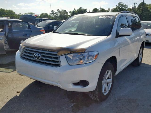 JTEDA41A892002119 - 2009 TOYOTA HIGHLANDER WHITE photo 2