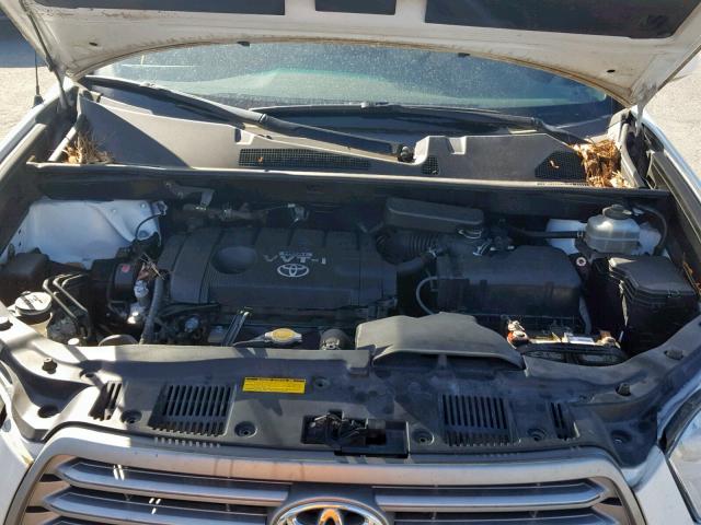 JTEDA41A892002119 - 2009 TOYOTA HIGHLANDER WHITE photo 7