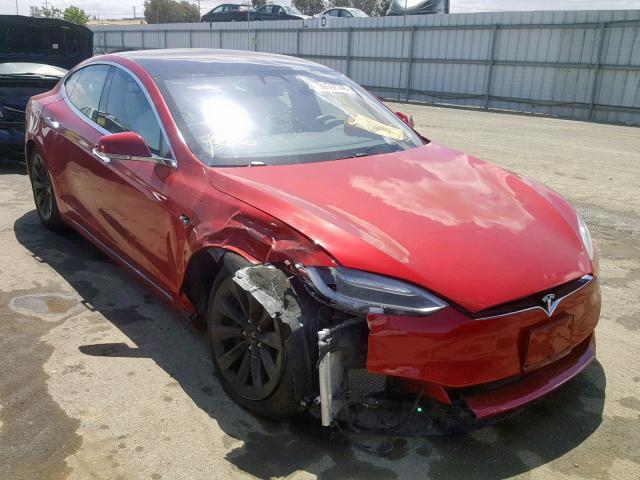 5YJSA1E23HF183347 - 2017 TESLA MODEL S RED photo 1