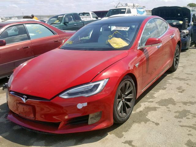 5YJSA1E23HF183347 - 2017 TESLA MODEL S RED photo 2