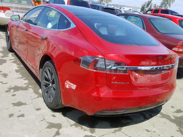 5YJSA1E23HF183347 - 2017 TESLA MODEL S RED photo 3
