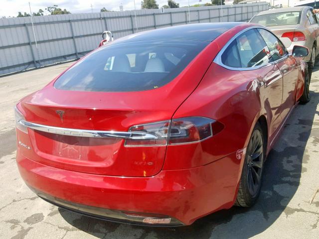 5YJSA1E23HF183347 - 2017 TESLA MODEL S RED photo 4