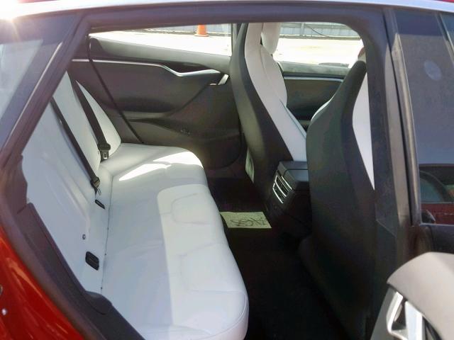 5YJSA1E23HF183347 - 2017 TESLA MODEL S RED photo 6