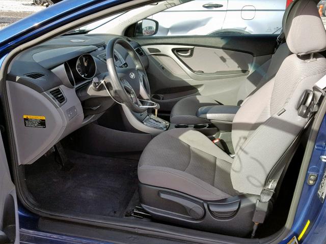 KMHDH6AEXDU014568 - 2013 HYUNDAI ELANTRA CO BLUE photo 5