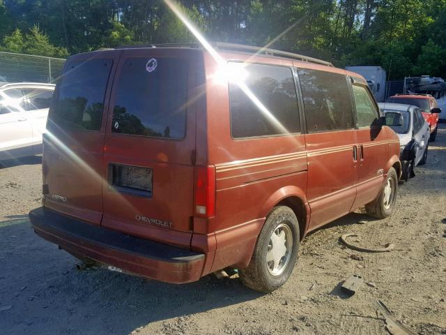 1GNDM19W8WB122810 - 1998 CHEVROLET ASTRO BURGUNDY photo 4