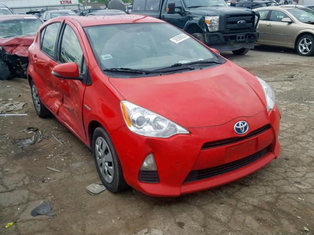 JTDKDTB35E1061948 - 2014 TOYOTA PRIUS C RED photo 1