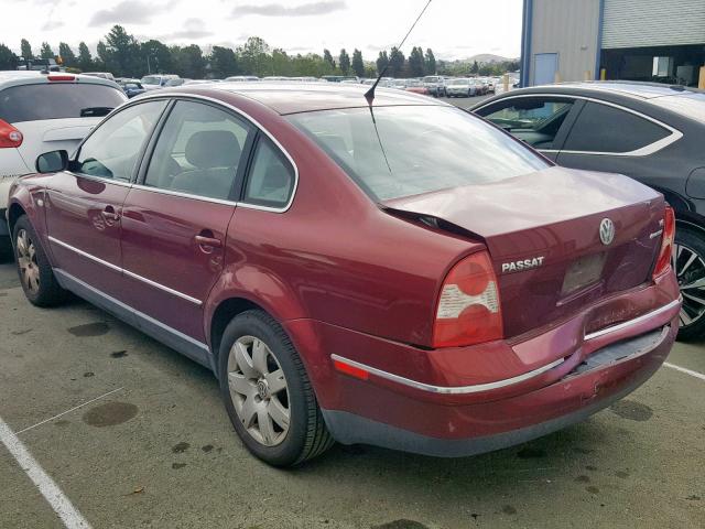 WVWTH63B43P288140 - 2003 VOLKSWAGEN PASSAT GLX 红色 照片 3